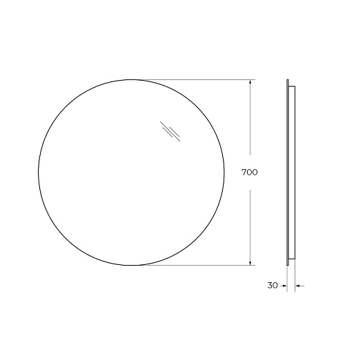 Зеркало BelBagno SPC-INT-700-LED 12V 220-240V 700x30 с подсветкой без выключателя Зеркало BelBagno SPC-INT-700-LED 12V 220-240V 700x30 с подсветкой без выключателя