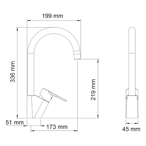 Смеситель для кухни WasserKRAFT Leine 3507 хром Смеситель для кухни WasserKRAFT Leine 3507 хром