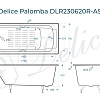 Ванна чугунная Delice Palomba 1700х700 с отверстиями под ручки и антискользящим покрытием DLR DLR230620R-AS Ванна чугунная Delice Palomba 1700х700 с отверстиями под ручки и антискользящим покрытием DLR DLR230620R-AS