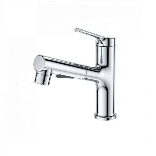 Смеситель для раковины Wonzon & Woghand с выдвижным изливом, хром (WW-A40862-CR) Смеситель для раковины Wonzon & Woghand с выдвижным изливом, хром (WW-A40862-CR)