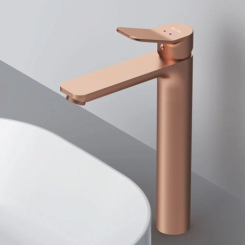 Смеситель для раковины AM.PM X-Joy F85A92044, высокий, розовое золото Смеситель для раковины AM.PM X-Joy F85A92044, высокий, розовое золото