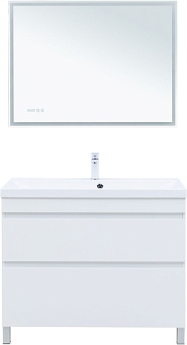 Тумба под раковину Aquanet Нота New 100 00344150 белый глянец Тумба под раковину Aquanet Нота New 100 00344150 белый глянец