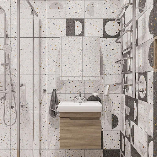 Тумба с раковиной DIWO Воронеж 50 подвесная, ореховый дубослив, с сифоном 579741 Тумба с раковиной DIWO Воронеж 50 подвесная, ореховый дубослив, с сифоном 579741