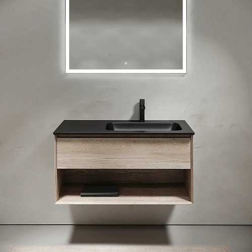 Тумба под раковину Sancos Marmi 1.0 MR1.0100REG правая, 995х445х520, дуб галифакс натуральный, подвесная Тумба под раковину Sancos Marmi 1.0 MR1.0100REG правая, 995х445х520, дуб галифакс натуральный, подвесная