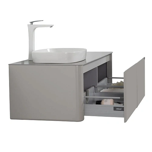 Тумба с раковиной Black&White U915.1200L Blum металлический ящик, керамогранит / раковина (1200x545x 9151200L Тумба с раковиной Black&White U915.1200L Blum металлический ящик, керамогранит / раковина (1200x545x 9151200L