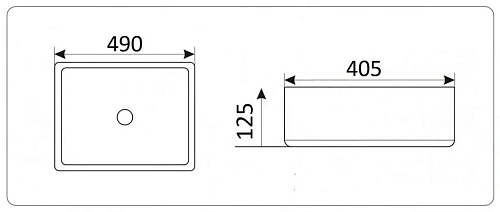 Раковина CeramaLux 9132 накладная, белый Раковина CeramaLux 9132 накладная, белый