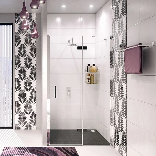 Душевая дверь WasserKRAFT Aller 10H05RBLACK MATT черный/хром Душевая дверь WasserKRAFT Aller 10H05RBLACK MATT черный/хром