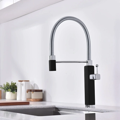 Смеситель для кухни Vincea VKF-101MB, черный Смеситель для кухни Vincea VKF-101MB, черный