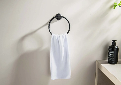 Полотенцедержатель Aquatek КЛАССИК AQ4512MB черный матовый Полотенцедержатель Aquatek КЛАССИК AQ4512MB черный матовый