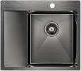 Кухонная мойка Paulmark FLANK PM225951-GMR вороненая сталь правая 590х510мм