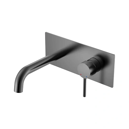 Смеситель для раковины BERGES VENTAS R скрытого монтажа, оружейная сталь 076015 Смеситель для раковины BERGES VENTAS R скрытого монтажа, оружейная сталь 076015