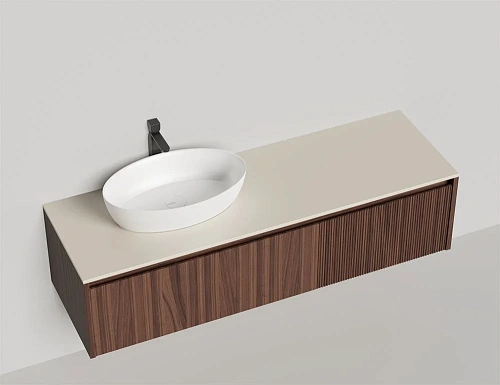 Тумба со столешницей Salini Domino 1600 27D.СС.100.060.V шпон влагостойкий мдф Тумба со столешницей Salini Domino 1600 27D.СС.100.060.V шпон влагостойкий мдф