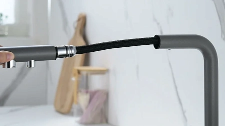 Смеситель для кухни Paulmark SERPENTINE серый металлик Se213222-GRM Смеситель для кухни Paulmark SERPENTINE серый металлик Se213222-GRM