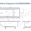 Ванна из искусственного камня Delice Diapason 180х80 DLR330009RB-G с черными ручками, глянцевая Ванна из искусственного камня Delice Diapason 180х80 DLR330009RB-G с черными ручками, глянцевая