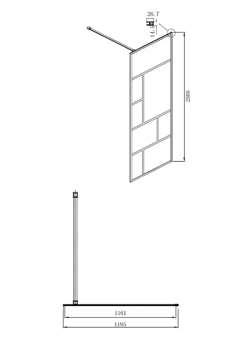 Душевая перегородка Ambassador Walk-in 15031215 (1200x2000) Душевая перегородка Ambassador Walk-in 15031215 (1200x2000)