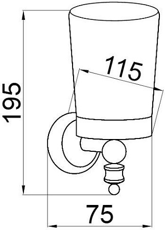 Стакан Boheme Palazzo 10154 золото