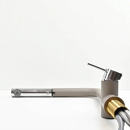 Смеситель для кухни Paini Cox GRANITE TRUFFLE HD72566CR1KM с выдвижной лейкой Смеситель для кухни Paini Cox GRANITE TRUFFLE HD72566CR1KM с выдвижной лейкой