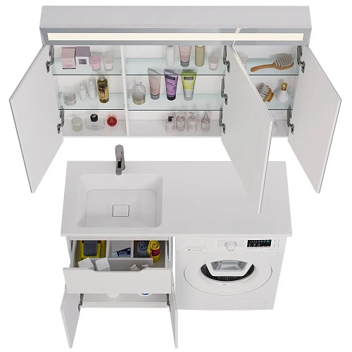 Тумба под раковину DREJA Vega, 60 см, напольная, 1 ящик, 2 дверцы, белый глянец 99.0450 Тумба под раковину DREJA Vega, 60 см, напольная, 1 ящик, 2 дверцы, белый глянец 99.0450