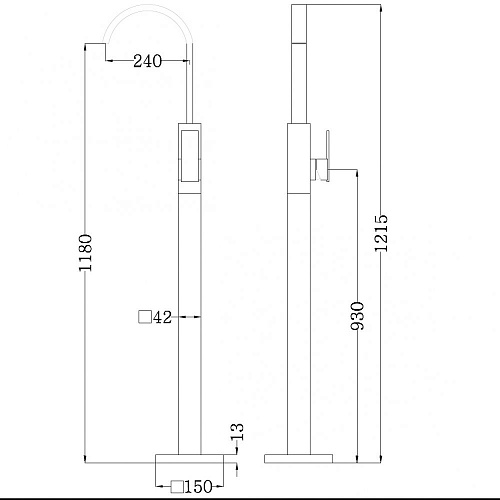 Смеситель для раковины ABBER Wasserfall AF8640 хром Смеситель для раковины ABBER Wasserfall AF8640 хром