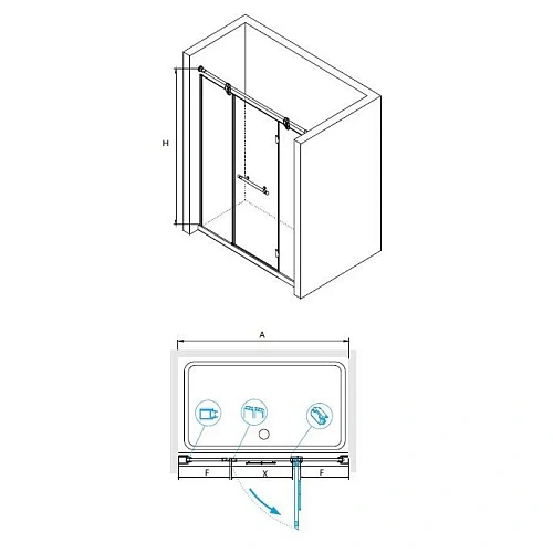 Душевая дверь RGW Viscount VI-02 02040216-18 Душевая дверь RGW Viscount VI-02 02040216-18