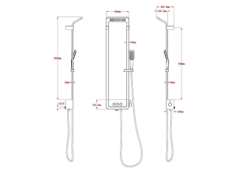Душевая панель Black&White W2010 2010W0 снежный белый Душевая панель Black&White W2010 2010W0 снежный белый