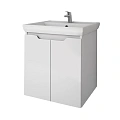 Тумба под раковину DREJA Q PLUS (D), 55 см, подвесная/напольная, 2 дверцы, с опорами, белый глянец 9 99.1008 Тумба под раковину DREJA Q PLUS (D), 55 см, подвесная/напольная, 2 дверцы, с опорами, белый глянец 9 99.1008