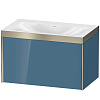 Картинка анонса товара «тумба с раковиной duravit xviu xv4610nb147p 80 см каменно-синий глянцевый»