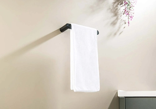 Полотенцедержатель Aquatek ЛИРА AQ4419MB черный матовый Полотенцедержатель Aquatek ЛИРА AQ4419MB черный матовый