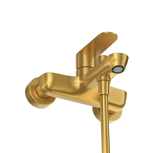 Смеситель для ванны CEZARES STYLUS-VD-BORO с ручным душем, шлангом и держателем, брашированное золото Смеситель для ванны CEZARES STYLUS-VD-BORO с ручным душем, шлангом и держателем, брашированное золото