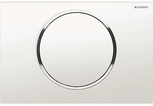 Клавиша смыва Geberit 115.758.KJ.5 Sigma10 пластик, белый/хром Клавиша смыва Geberit 115.758.KJ.5 Sigma10 пластик, белый/хром