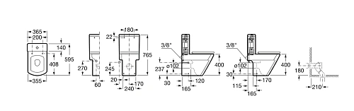 Чаша напольного унитаза Roca Hall 342627000 Чаша напольного унитаза Roca Hall 342627000