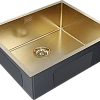 Кухонная мойка Paulmark NEXT 54 UNI, PM215444-BG, брашированное золото, 540х440мм 1,2мм Кухонная мойка Paulmark NEXT 54 UNI, PM215444-BG, брашированное золото, 540х440мм 1,2мм