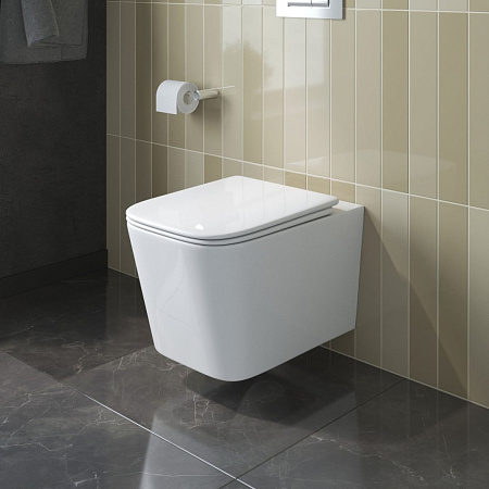 Унитаз подвесной BelBagno DUE-TOR BB5171CH-TOR/SC безободковый c сиденьем Унитаз подвесной BelBagno DUE-TOR BB5171CH-TOR/SC безободковый c сиденьем