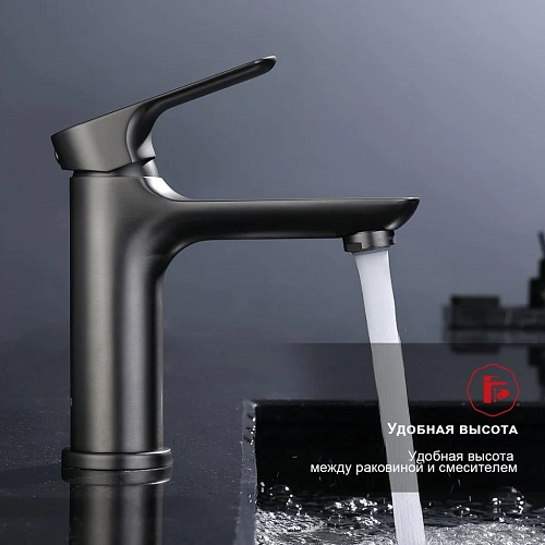 Смеситель для раковины Raglo R03.10.09, графит Смеситель для раковины Raglo R03.10.09, графит