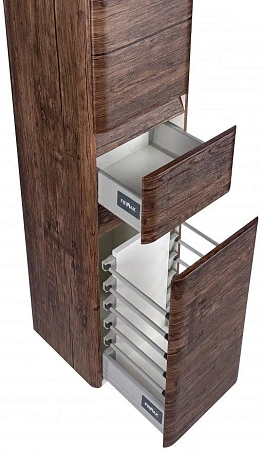 Шкаф-пенал Style Line Атлантика 35 с корзиной, Люкс старое дерево, PLUS ЛС-00000615 Шкаф-пенал Style Line Атлантика 35 с корзиной, Люкс старое дерево, PLUS ЛС-00000615