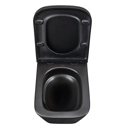 Унитаз подвесной Lemark FLOREX, безободковый с сиденьем микролифт,смыв торнадо, черный матовый 9612002 Унитаз подвесной Lemark FLOREX, безободковый с сиденьем микролифт,смыв торнадо, черный матовый 9612002