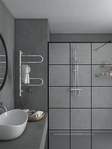 Полотенцесушитель электрический Vincea VTD-1R2CE 44х80 хром, таймер Полотенцесушитель электрический Vincea VTD-1R2CE 44х80 хром, таймер