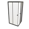 Душевой уголок Radomir Дрим 110 1-09-6-0-0-1201 квадратный, стекла матовые, профиль черный