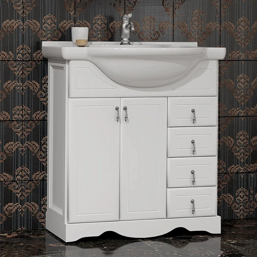 Тумба под раковину Opadiris Клио 70 белый матовый 00-00002502 Тумба под раковину Opadiris Клио 70 белый матовый 00-00002502