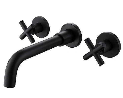 Смеситель для раковины ABBER Wasser Kreis AF81121B черный матовый Смеситель для раковины ABBER Wasser Kreis AF81121B черный матовый