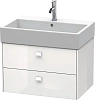 Тумба под раковину Duravit Brioso BR415402222 подвесная 68 см белый глянцевый