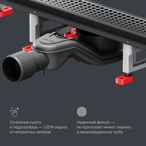 Душевой лоток AM.PM Master Flow W01SC-P11-060-01BM Cut Gradient 60см, черный матовый Душевой лоток AM.PM Master Flow W01SC-P11-060-01BM Cut Gradient 60см, черный матовый