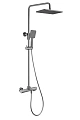 Душевая система Kaiser Cube с термостатом вороненая сталь 01382-15 Душевая система Kaiser Cube с термостатом вороненая сталь 01382-15