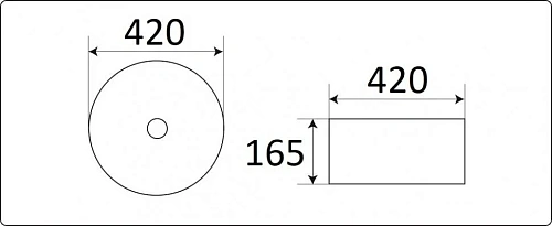 Раковина CeramaLux C1056 накладная, белый/серый Раковина CeramaLux C1056 накладная, белый/серый