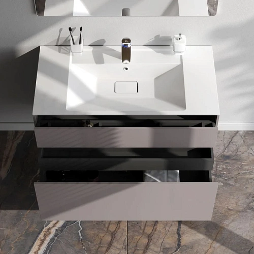 Тумба под раковину AM.PM Inspire V2.0 M50AFHX1003EGM подвесная, 100 см, push-to-open, элегантный Тумба под раковину AM.PM Inspire V2.0 M50AFHX1003EGM подвесная, 100 см, push-to-open, элегантный