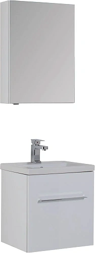 Зеркальный шкаф Aquanet Порто 50 белый 00195726 Зеркальный шкаф Aquanet Порто 50 белый 00195726