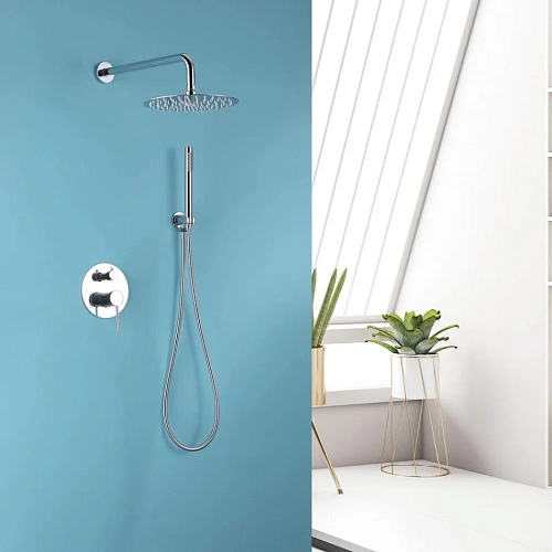 Душевая система ABBER Emotion AF8818 скрытого монтажа без излива, хром Душевая система ABBER Emotion AF8818 скрытого монтажа без излива, хром