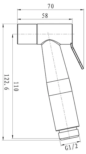 Гигиенический душ BelBagno NOVA BB-BFS1-IN сатин Гигиенический душ BelBagno NOVA BB-BFS1-IN сатин