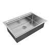 Кухонная мойка Paulmark KRONER-PRO 75, PM707551-BS, брашированная 750х510мм Кухонная мойка Paulmark KRONER-PRO 75, PM707551-BS, брашированная 750х510мм