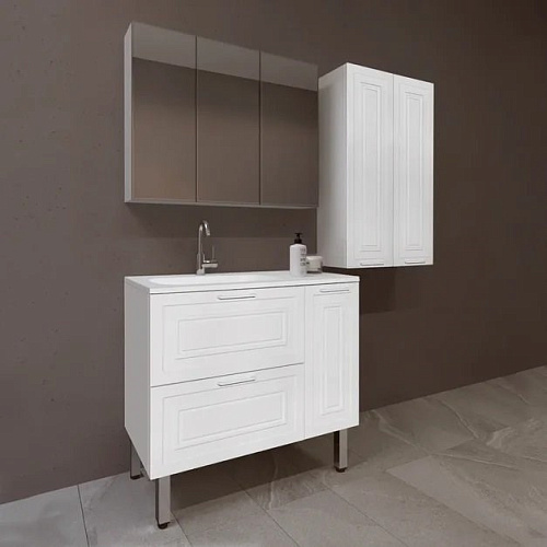Шкаф Style Line Альба 60 см Люкс, подвесной, 2 ящика, корзина, белый ЛС-000010051 Шкаф Style Line Альба 60 см Люкс, подвесной, 2 ящика, корзина, белый ЛС-000010051